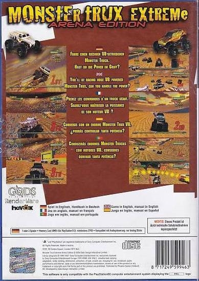 Monster Trux Extreme Arena Edition - PS2 (Genbrug)